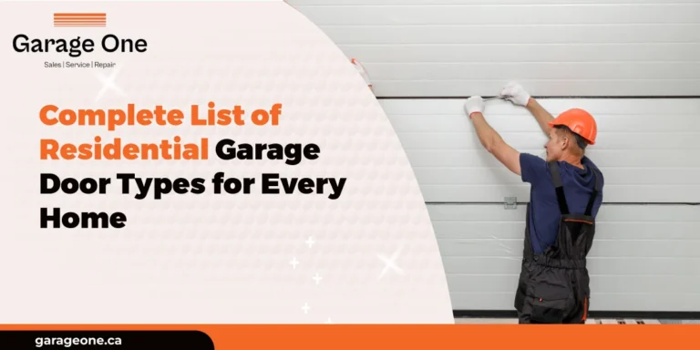 Complete List of Residential Garage Door Types for Every Home